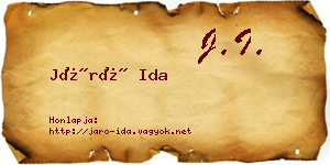 Járó Ida névjegykártya